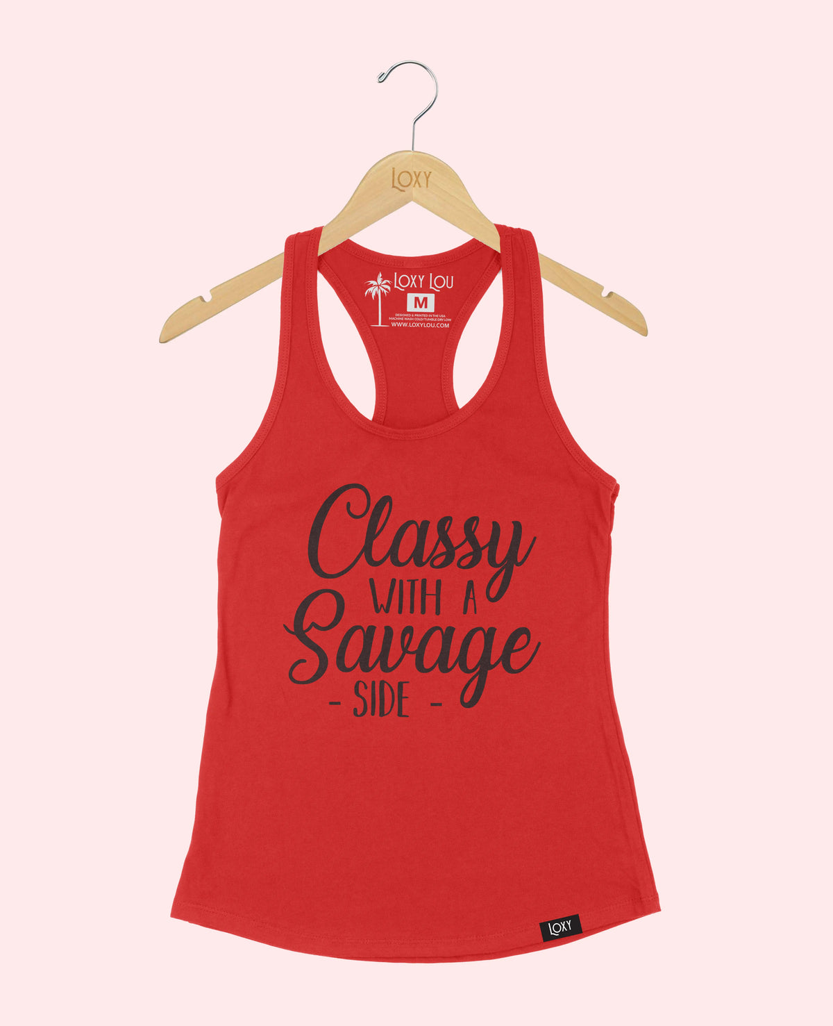 Red Tank Top 1533 Classy as savage.webp