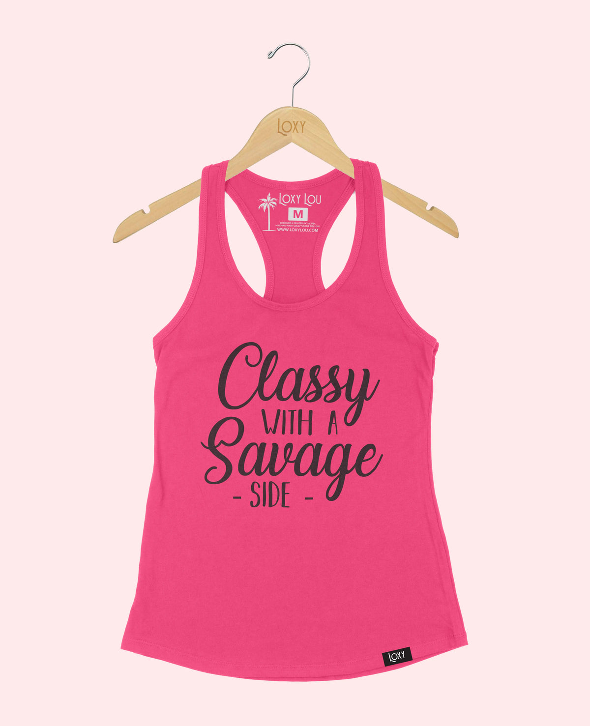 Pink Tank Top 1533 Classy as savage.webp