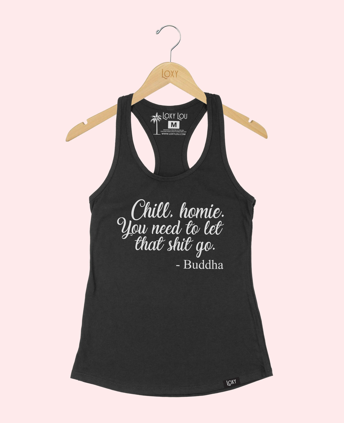 Black Tank Top 1533 Chill homie - white.webp