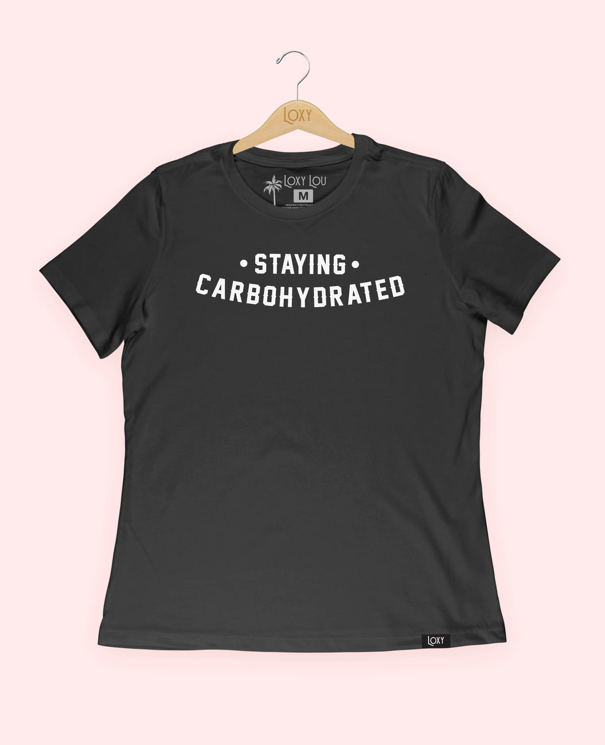 Black Tee 6400 Staying Carbo - White Logo.webp