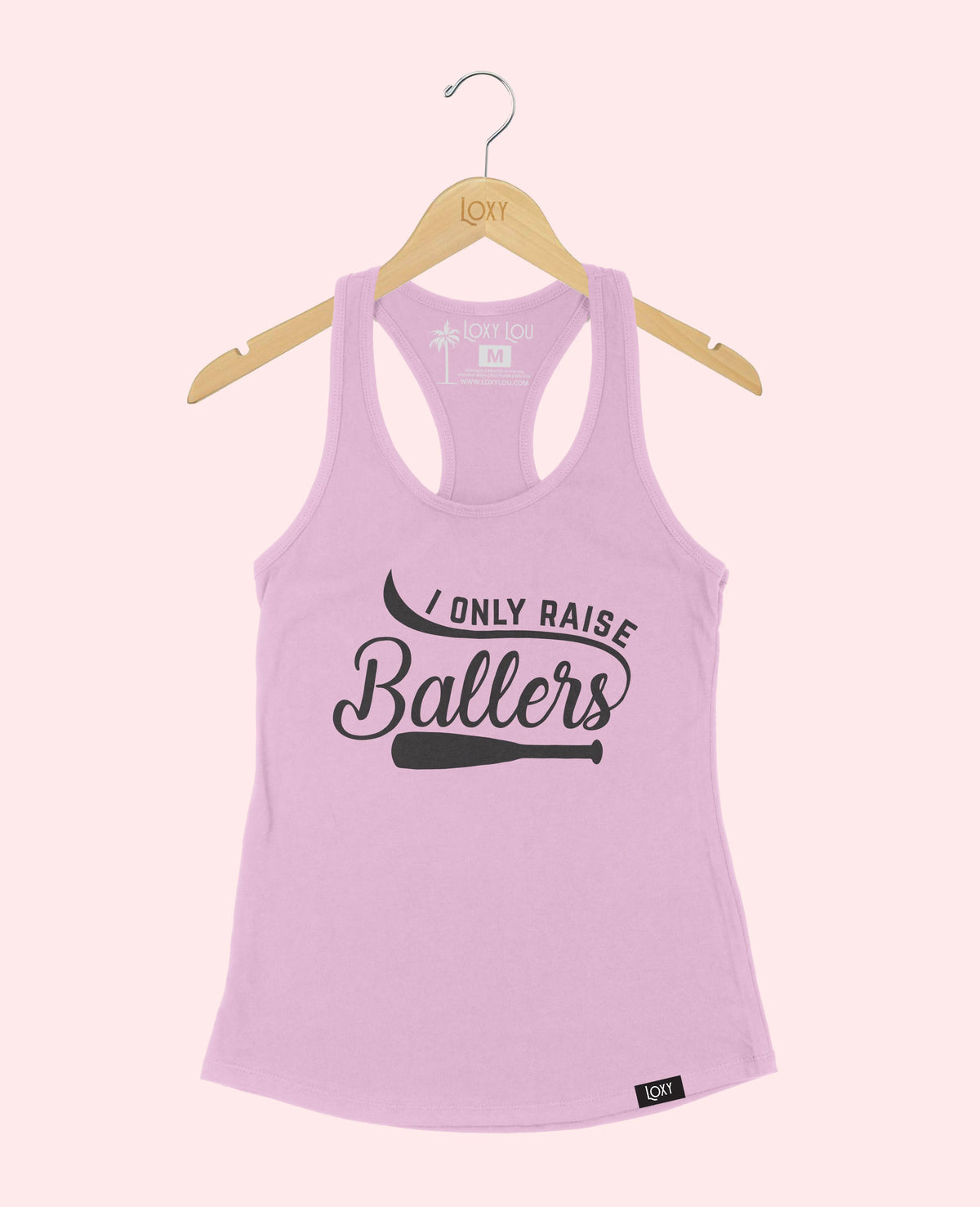 Lavender Tank Top 1533 I only raise ballers - white.webp