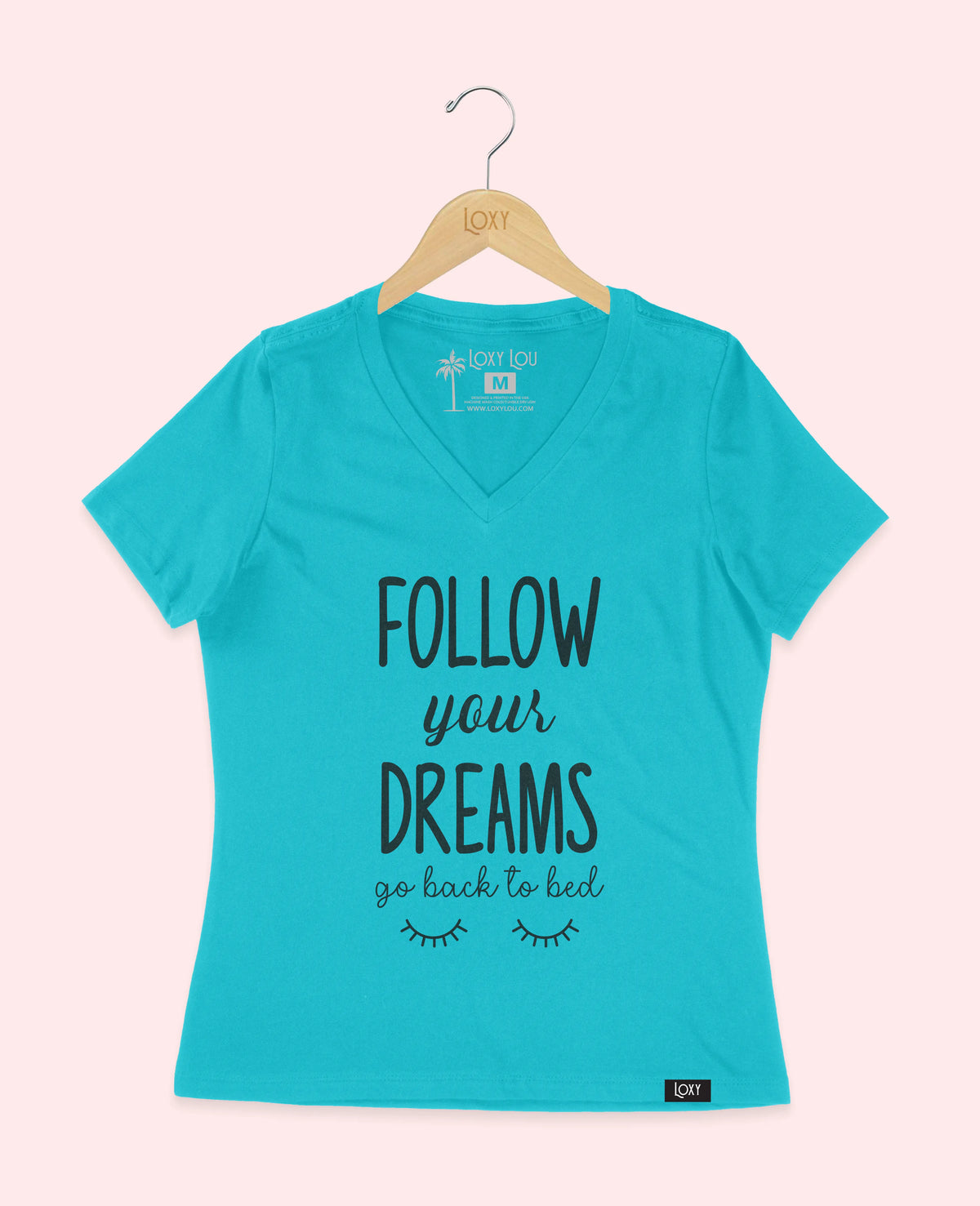 Turquiose V-neck 6405 followyourdreams-2.webp