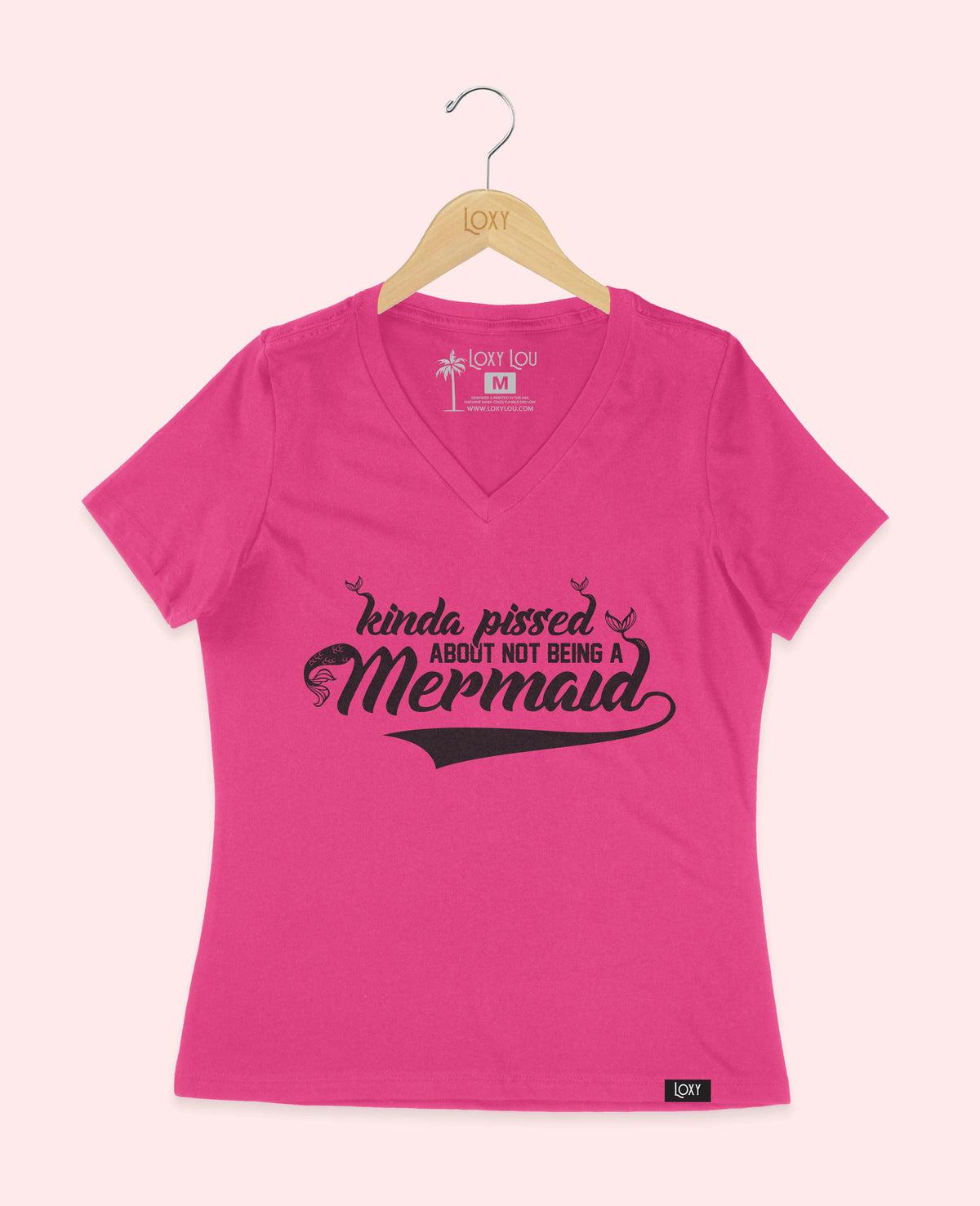 Berry V-neck 6405 mermaid - black.webp