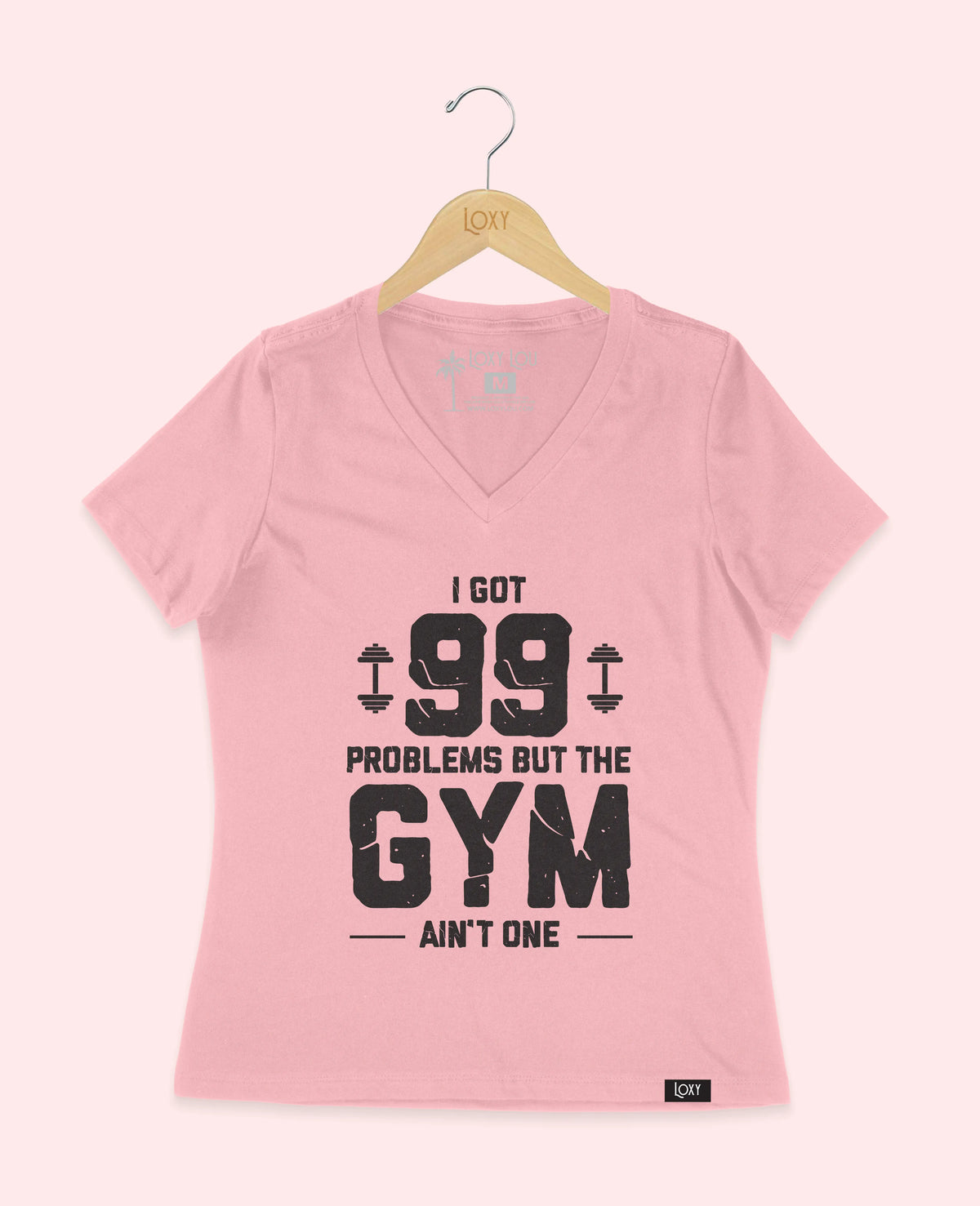 Pink V-neck 6405 99problems-2.webp