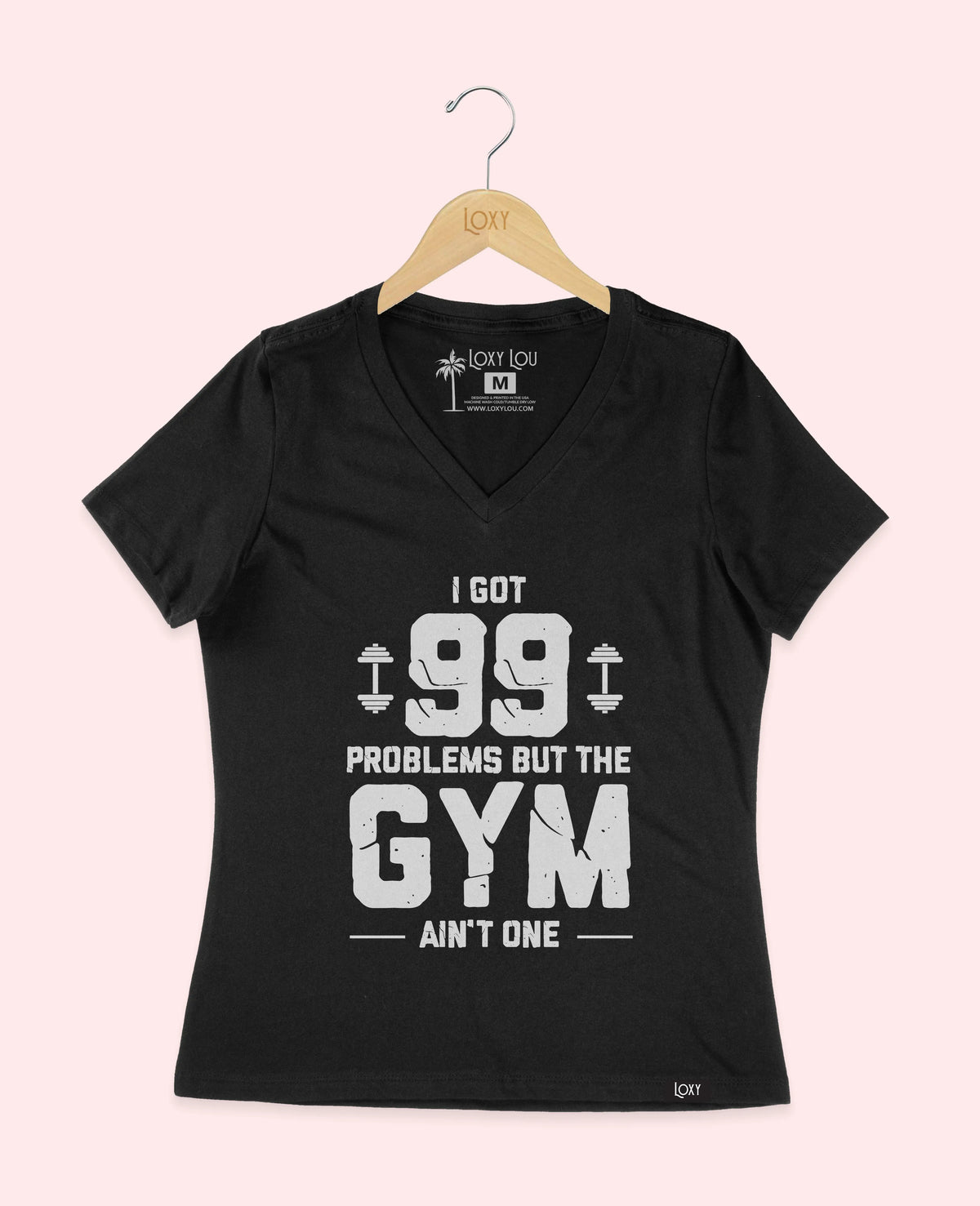 Black V-neck 6405 99problems-1.webp