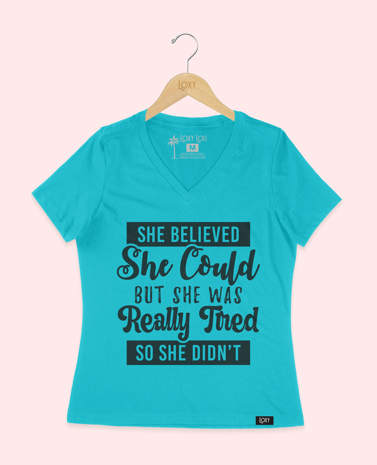 Turquiose V-neck 6405 shebelievedshecould-2.webp