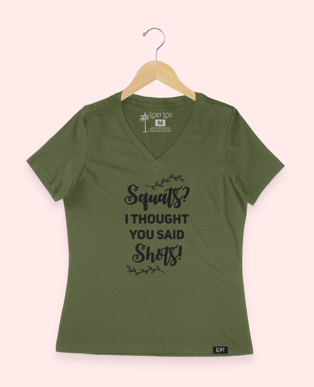 Military Green V-neck 6405 squatsithoughtyousaid-1.jpg