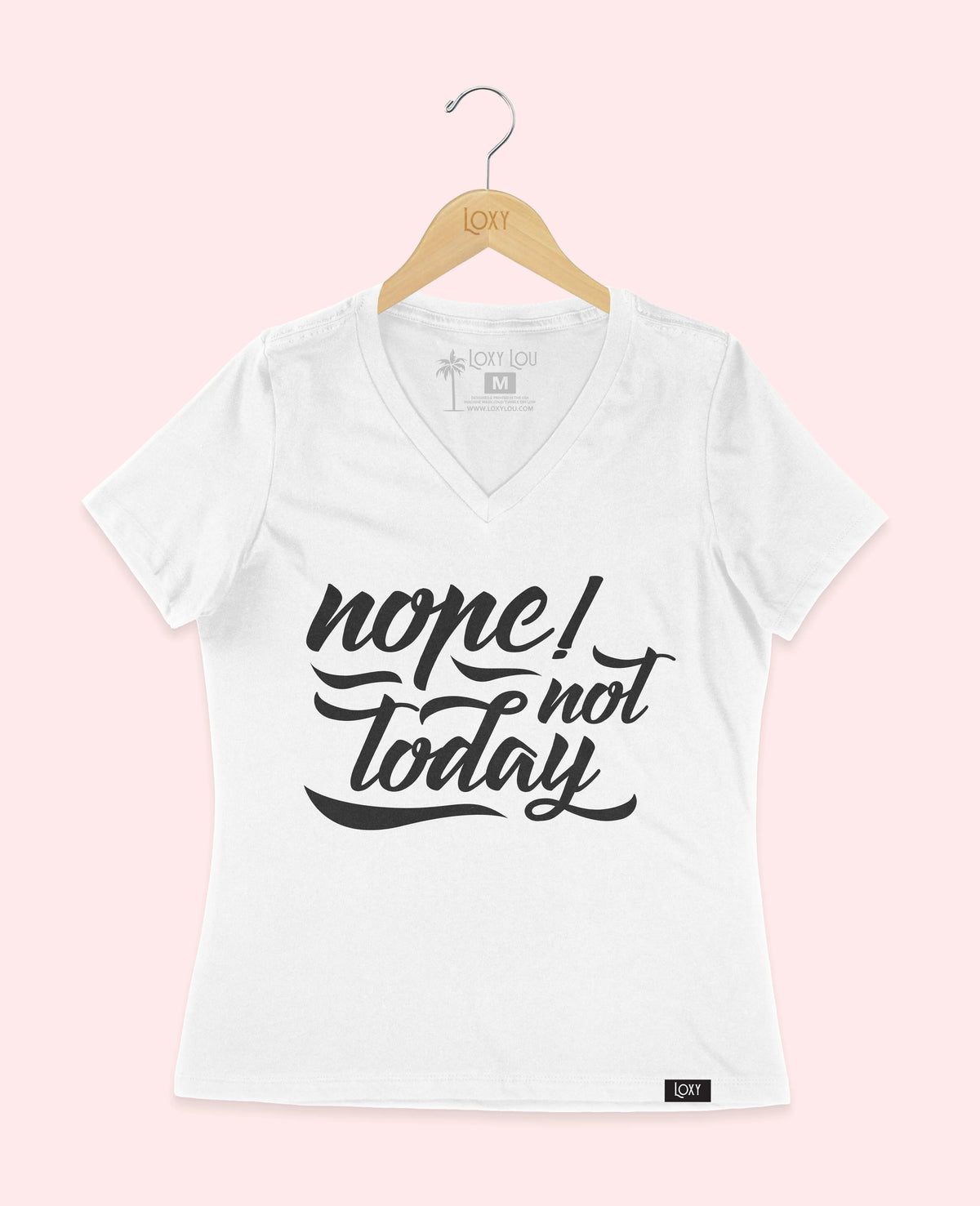 White V-neck 6405 nope not today - white.webp