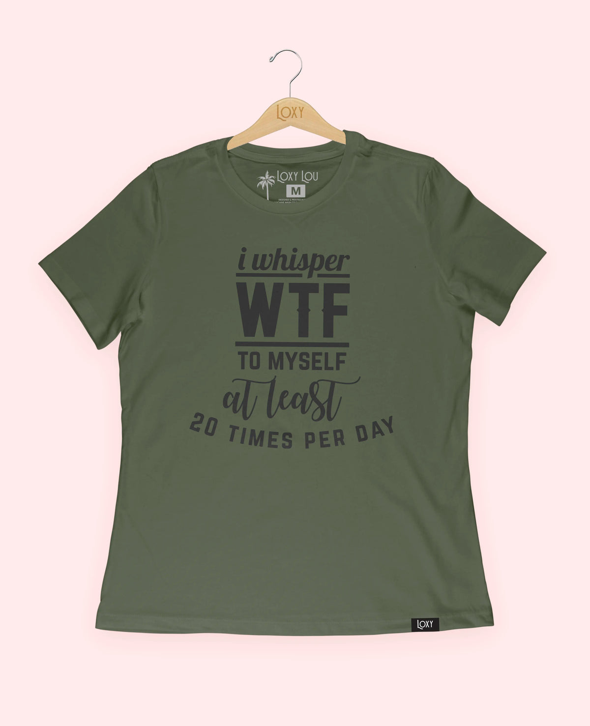 Military Green Tee 6400 I Whisper WTF - White.webp