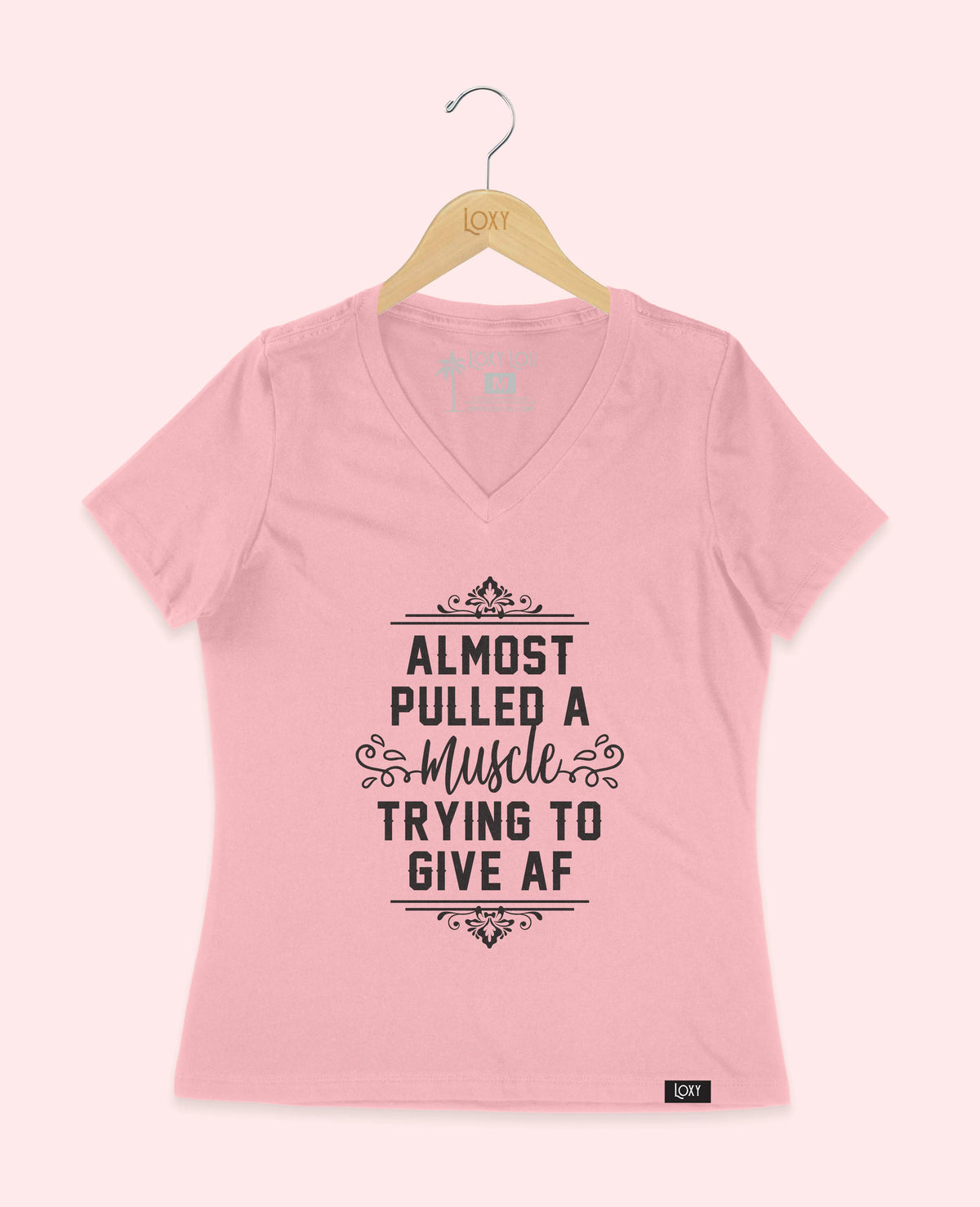 Pink V-neck 6405 almostpulledamuscle-2.webp