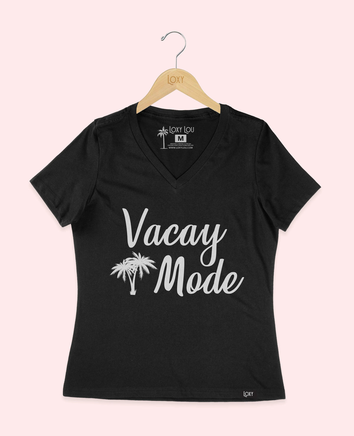 Black V-neck 6405 vacaymode1bk.webp