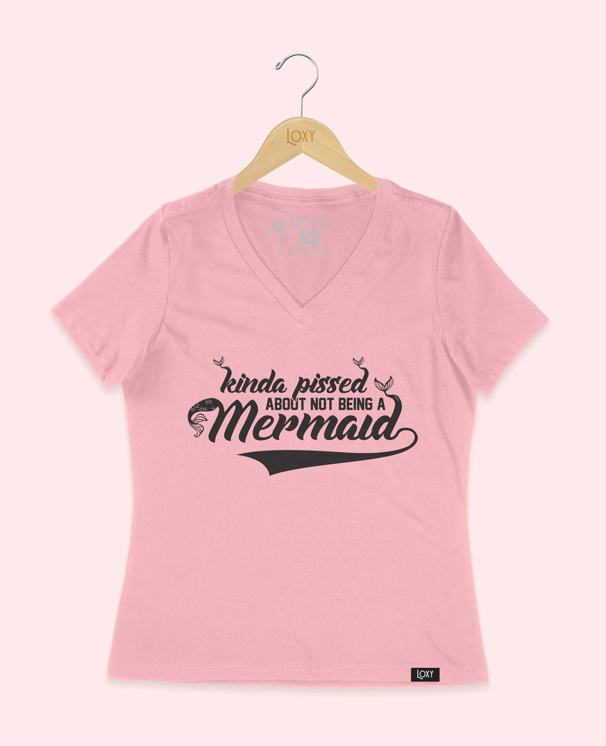 Pink V-neck 6405 mermaid - black.webp