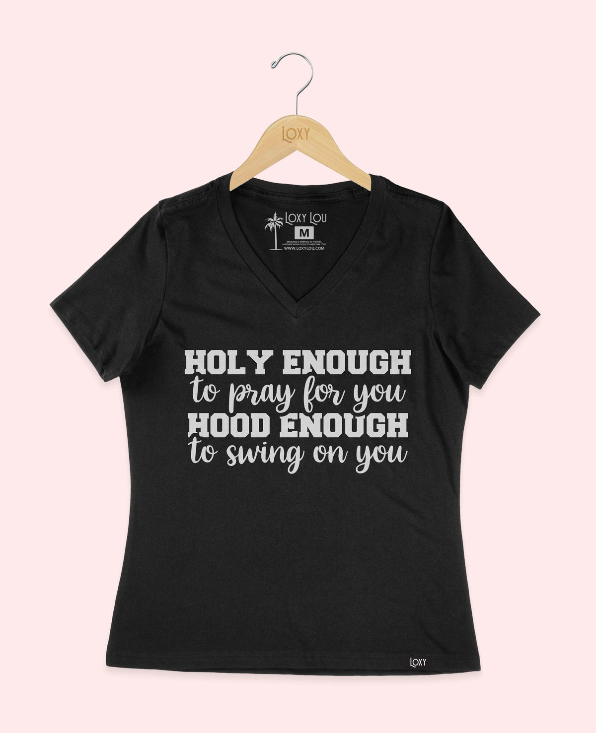 Black V-neck 6405 holyenough-1.webp