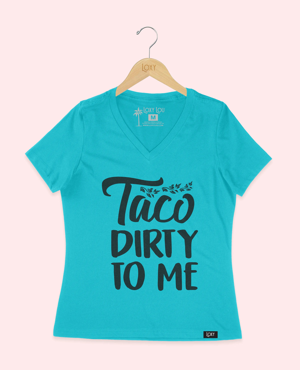 Turquiose V-neck 6405 Taco Dirty To Me - Black.webp