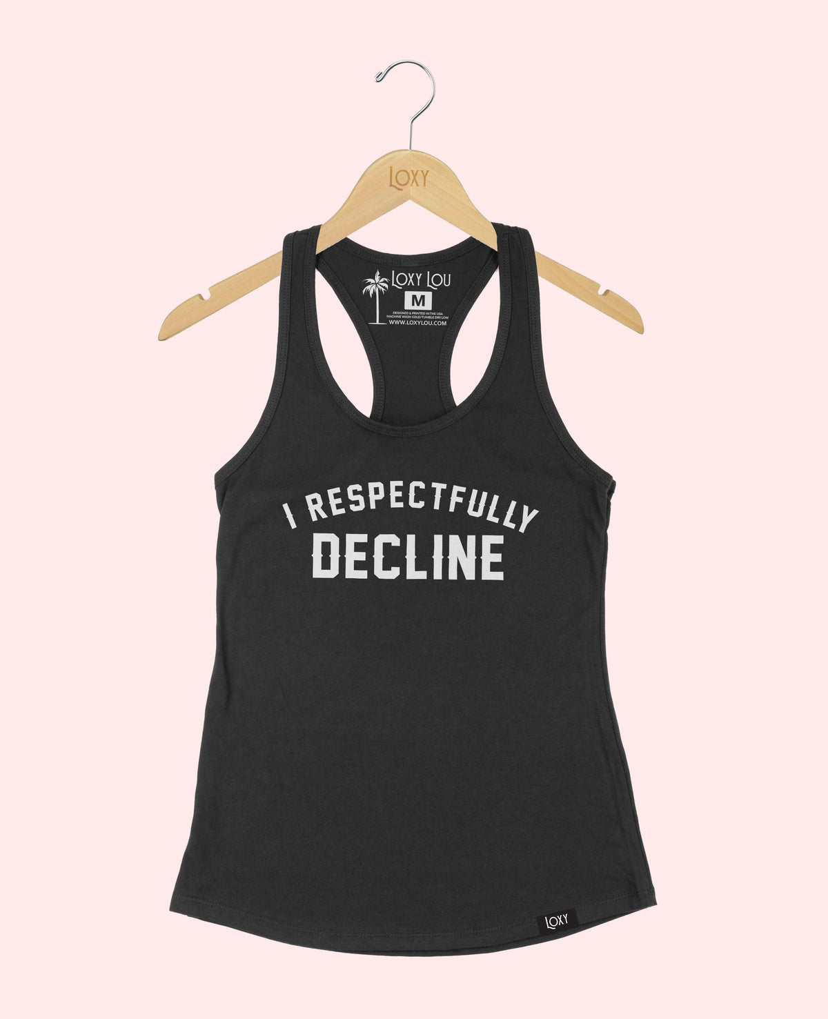 Black Tank Top 1533 I respectfully decline - white.webp