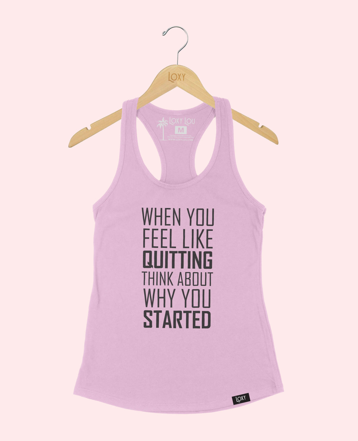 Lavender Tank Top 1533 When You Feel Like Quitting - White.webp