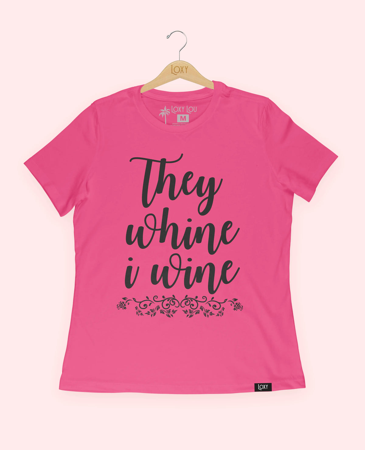 Berry Tee 6400 They whine I wine - black.webp