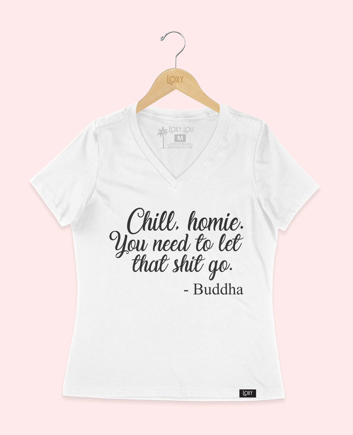 White V-neck 6405 Chill homie - blk.webp