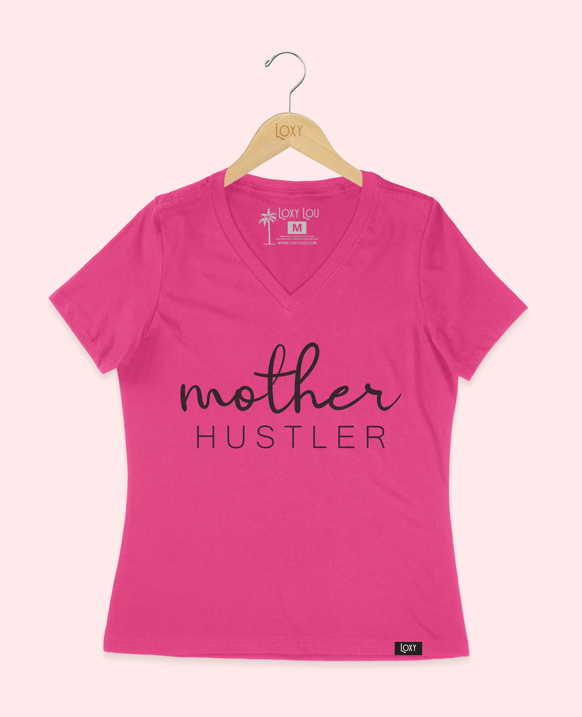 Berry V-neck 6405 Mother Hustler - Black.webp