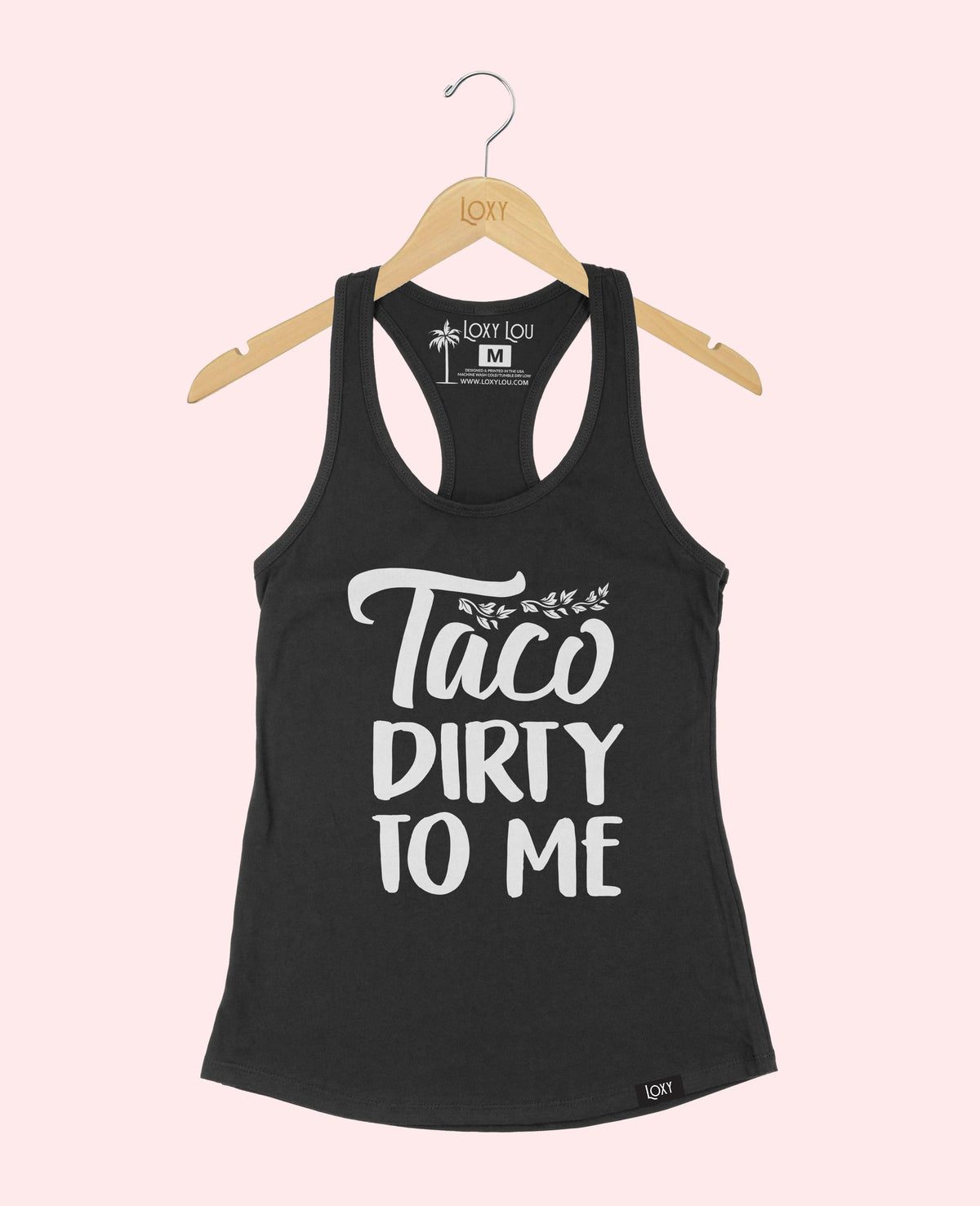 Black Tank Top 1533 Taco Dirty To Me - White.webp