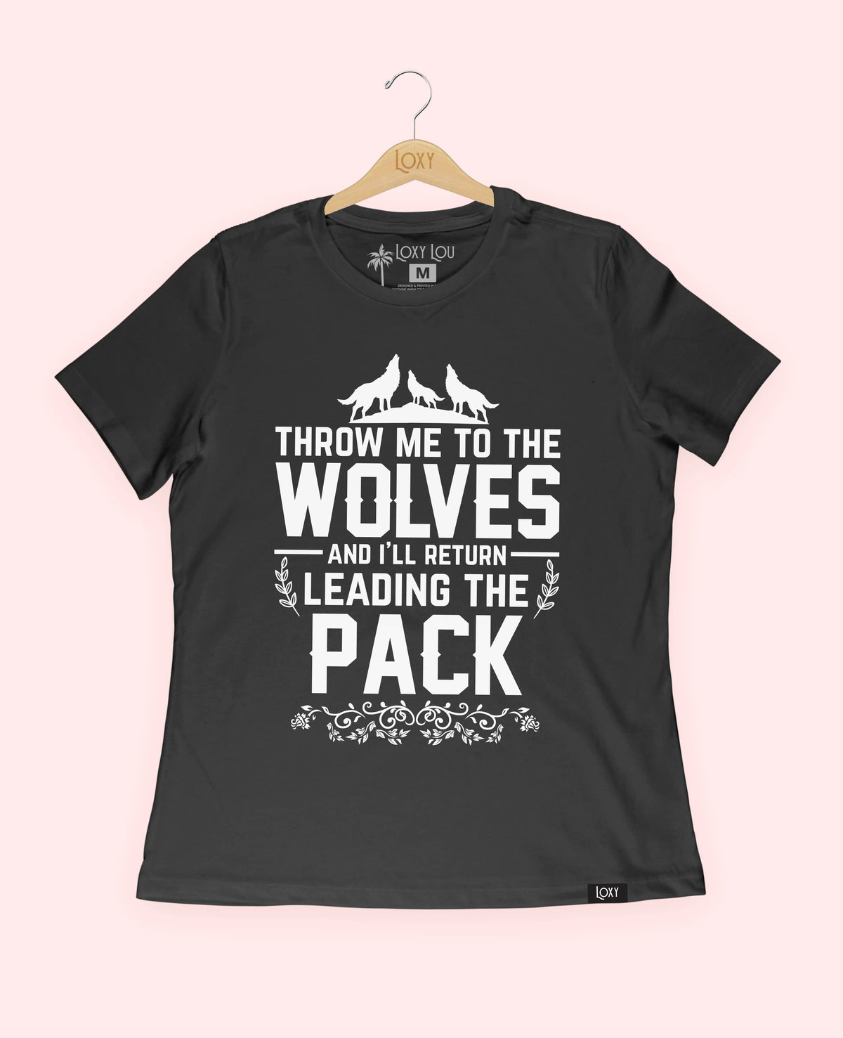 Black Tee 6400 Throw me to the wolves - black.webp