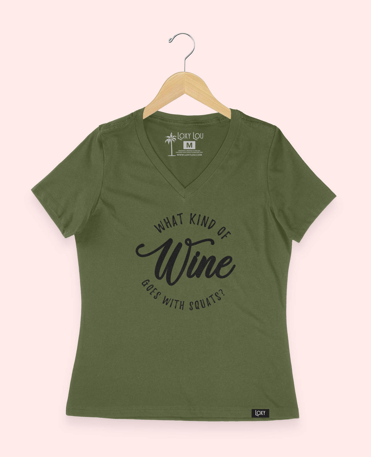 Military Green V-neck 6405 whatkindofwine-2.jpg