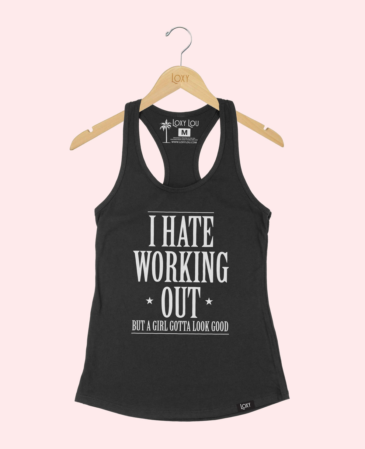 Black Tank Top 1533 ihateworkingout1bk.webp