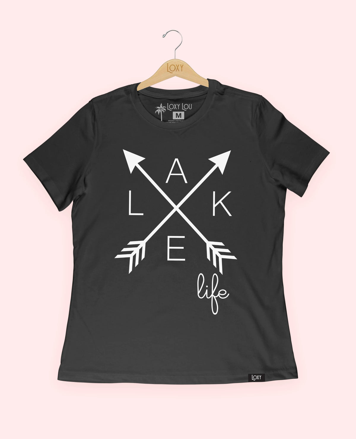 Black Tee 6400 Lake Life - White.webp