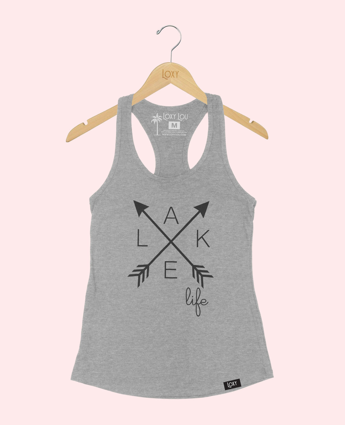 Heather Gray Tank Top 1533 Lake Life - Black.webp