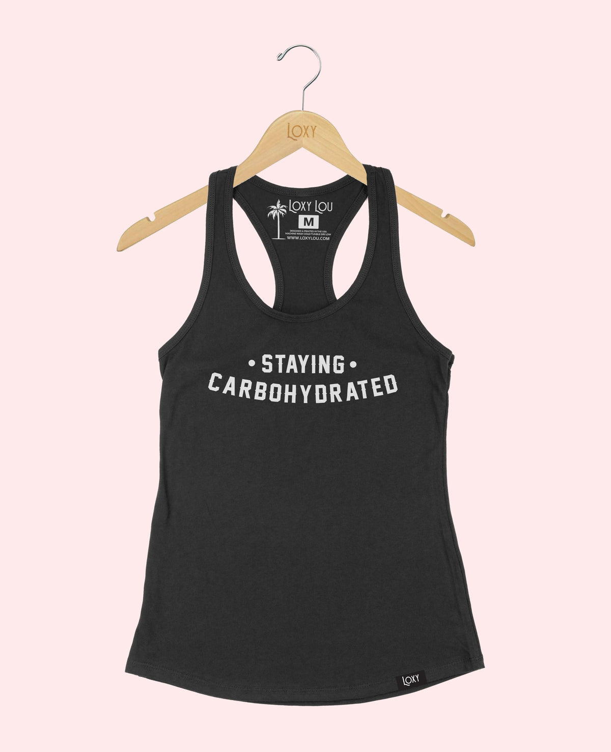 Black Tank Top 1533 Staying Carbo - White Logo.webp