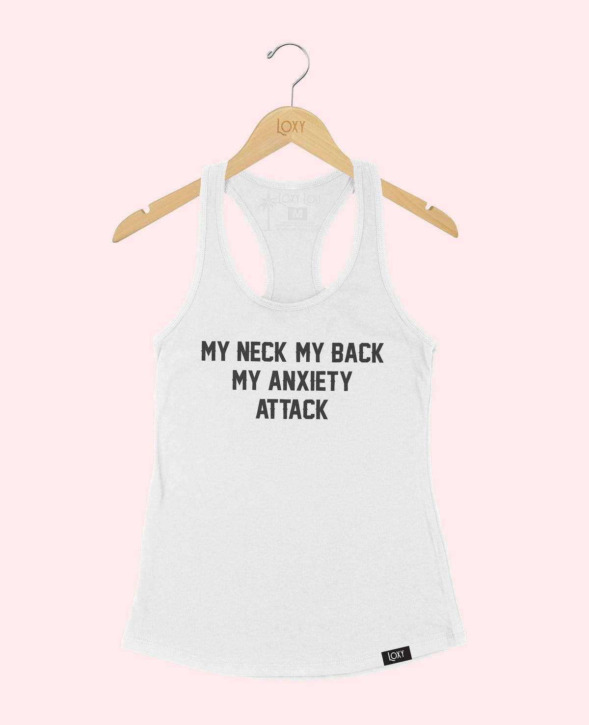 White Tank Top 1533 My neck my back - Black.webp