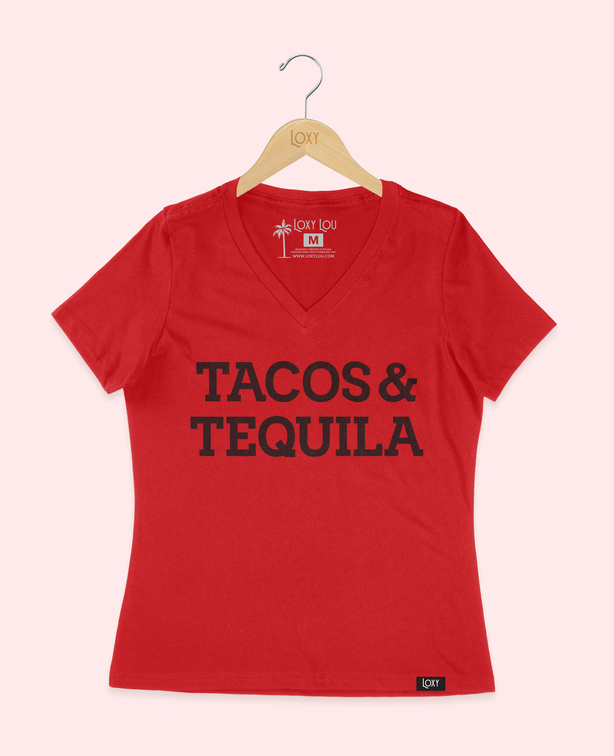 Red V-neck 6405 taco-teq-blk.webp