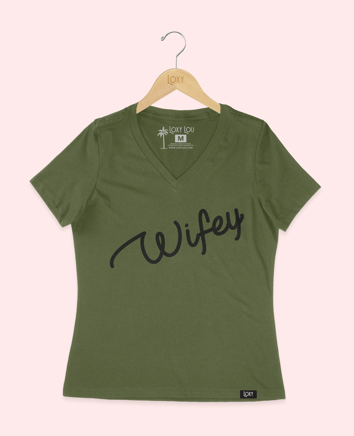 Military Green V-neck 6405 wifey.webp