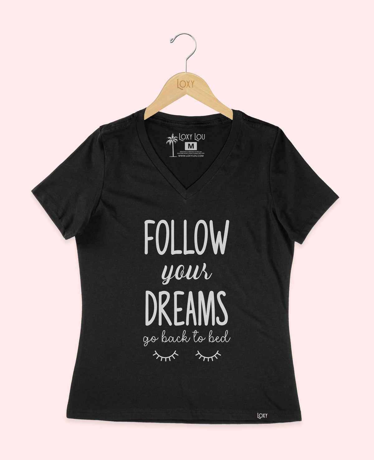 Black V-neck 6405 followyourdreams-1.webp