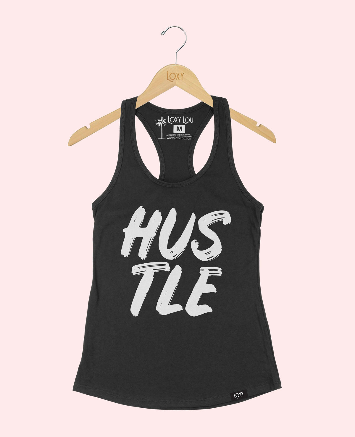 Black Tank Top 1533 hustle1bk.webp