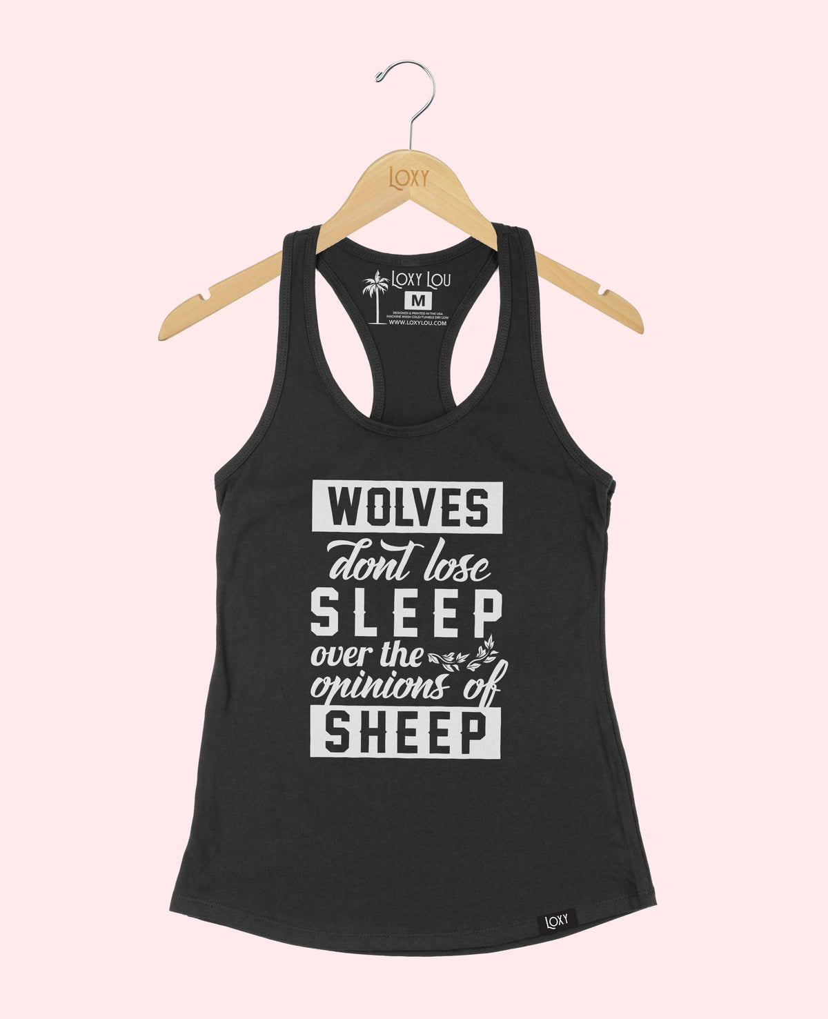 Black Tank Top 1533 Wolves don&#39;t lose sleep - black.webp