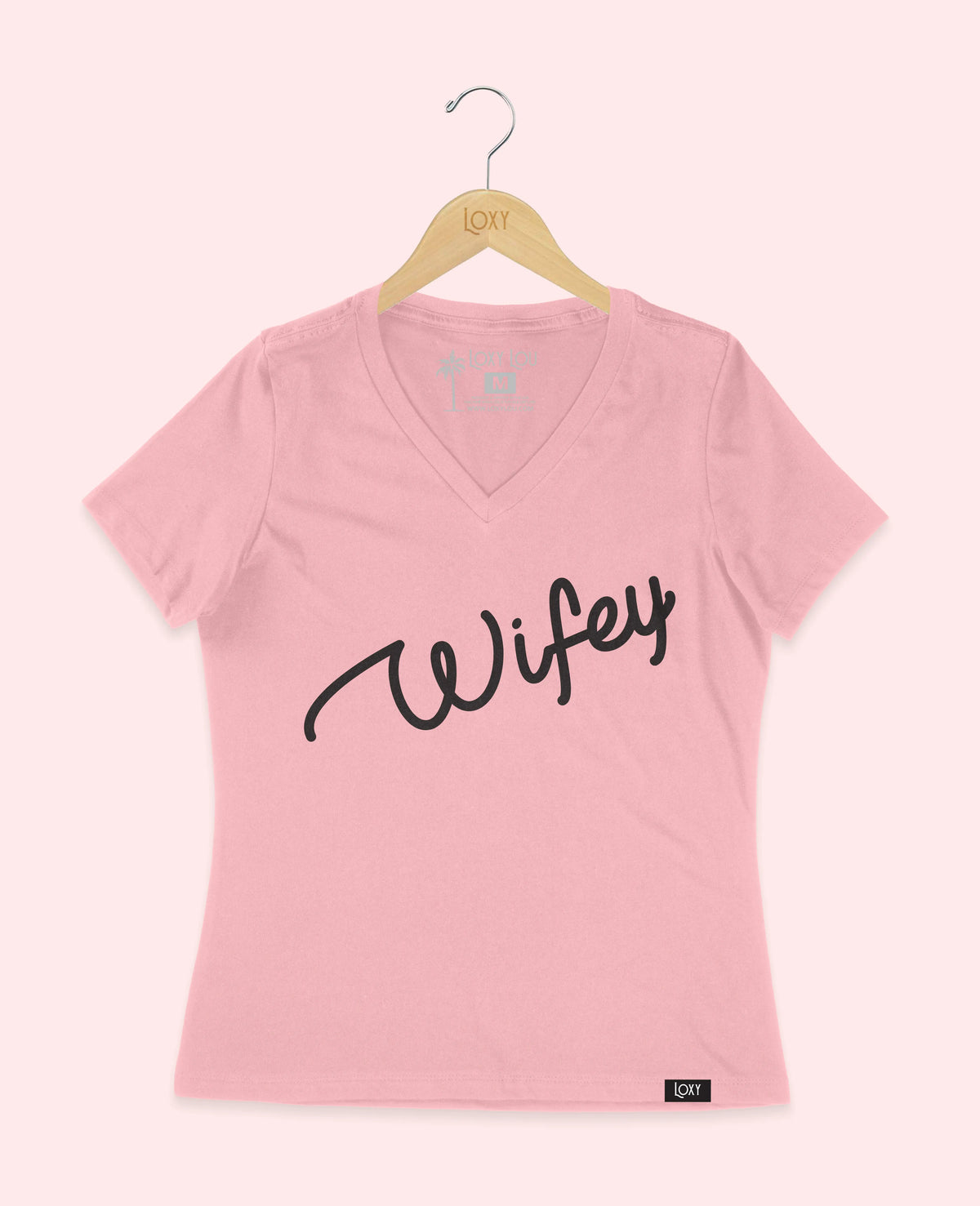 Pink V-neck 6405 wifey.webp