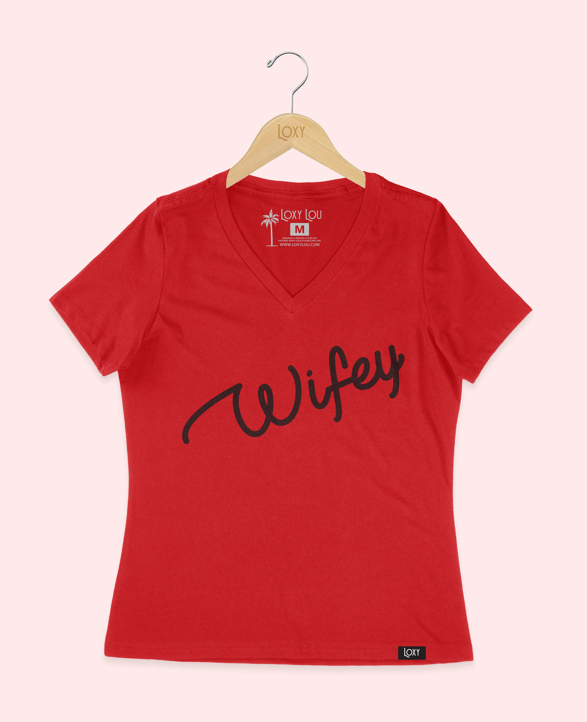 Red V-neck 6405 wifey.webp