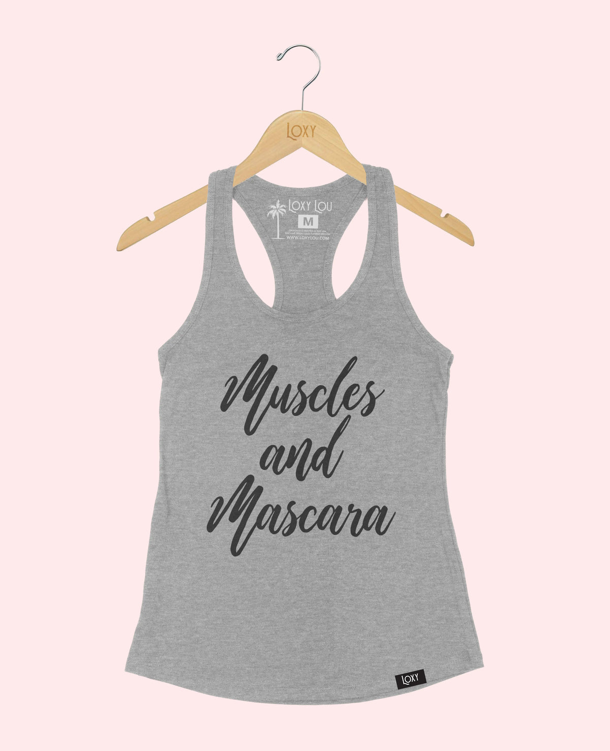 Heather Gray Tank Top 1533 Muscles and Mascara - White.webp