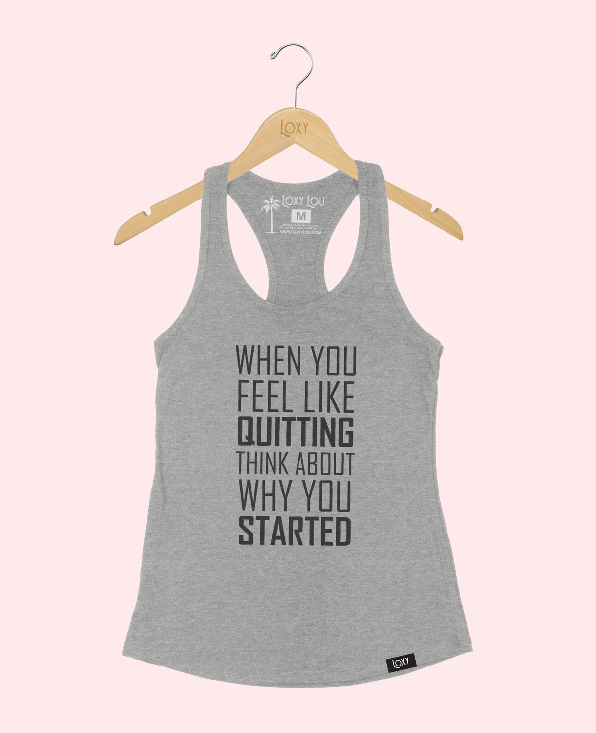 Heather Gray Tank Top 1533 When You Feel Like Quitting - White.webp