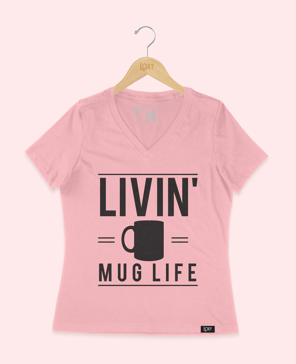 Pink V-neck 6405 livinmuglife1w.webp