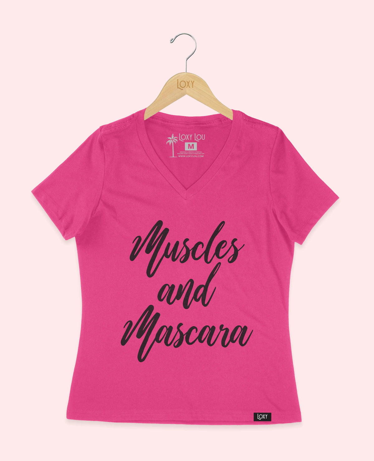 Berry V-neck 6405 Muscles and Mascara - White.webp