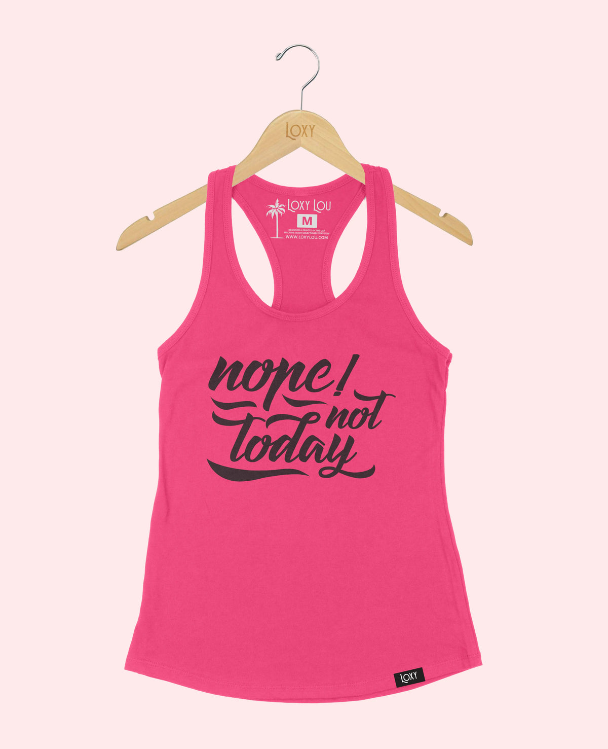 Pink Tank Top 1533 nope not today - white.webp