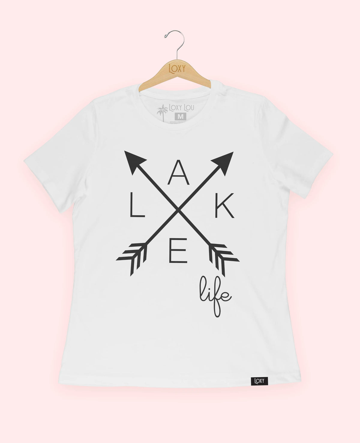 White Tee 6400 Lake Life - Black.webp