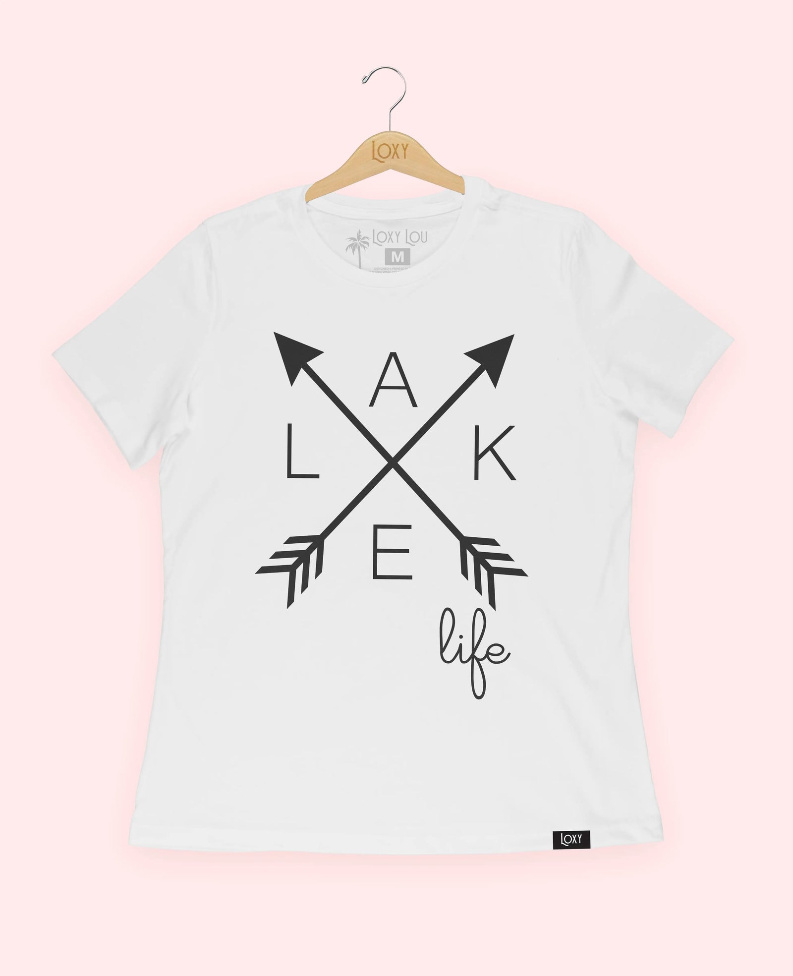 White Tee 6400 Lake Life - Black.webp