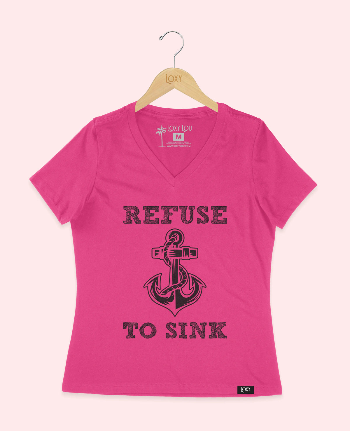 Berry V-neck 6405 Refuse to Sink Black.webp