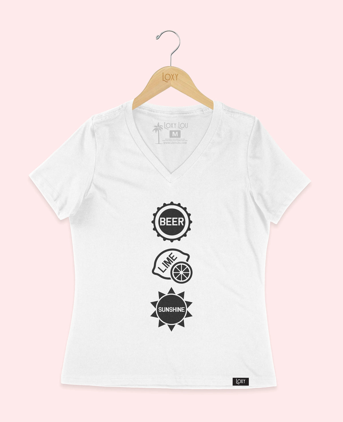 White V-neck 6405 beerlimesun-2.webp