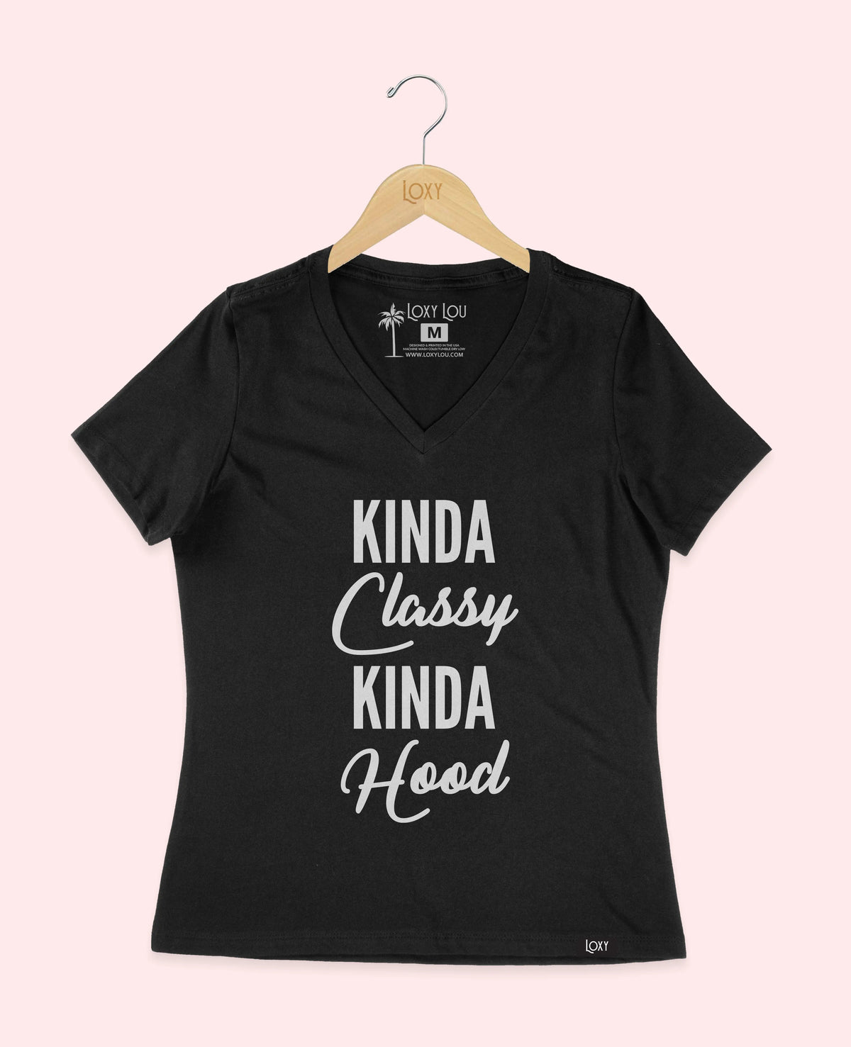 Black V-neck 6405 kindaclassy1bk.webp