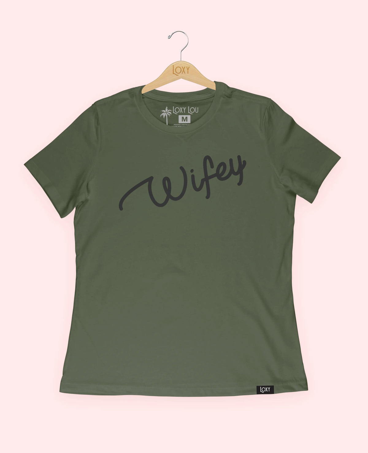 Military Green Tee 6400 wifey.webp