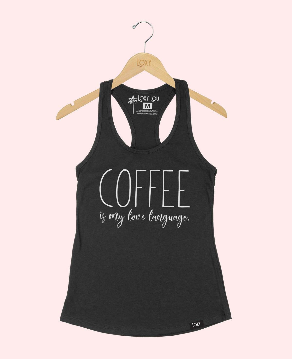 Black Tank Top 1533 lovelanguage1bk.webp